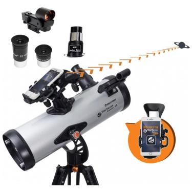 Imagem de Telescópio Astronômico 40x100 com Aplicativo StarSense, Celestron StarSense Explorer LT 114AZ, Cinza