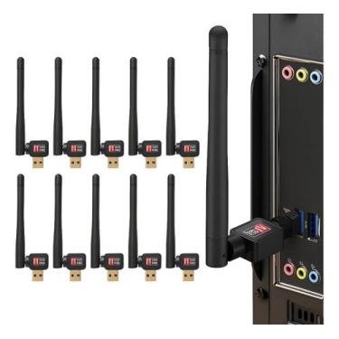 Imagem de Kit 10 Adaptadores Wireless Wifi Rede Sem Fio Usb Atacado - XILA