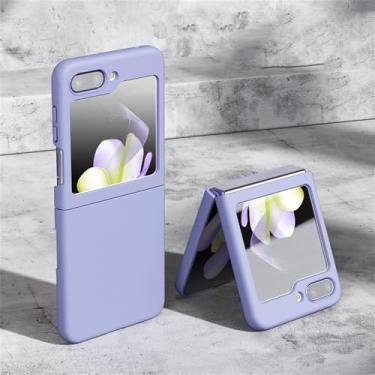 Imagem de Capa de telefone Candy Color para Samsung Z Flip 4 Case Z Flip 5 Capa ultrafina fosca para Samsung Z Flip 5 Case, roxa, para Samsung Z Flip 4