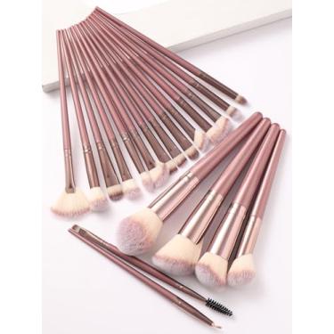 Imagem de 20 conjuntos de pincéis de maquiagem, corretivo, pincel de maquiagem potente para líquido, creme e pó - polido, mistura e pincel facial