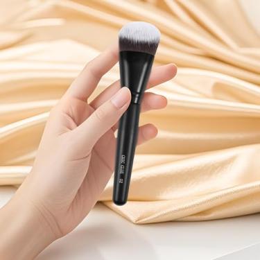 Imagem de Pincel angular de base e contorno para creme líquido em pó, pincel de maquiagem denso para mistura e cobertura sem costura, pincel facial multiuso