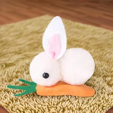 Imagem de Adoráveis grampos de cabelo de coelho e cenoura – com design de coelho, aderência antiderrapante para meninas, mulheres – Presente de grampo de cabelo feito à mão para celebrações