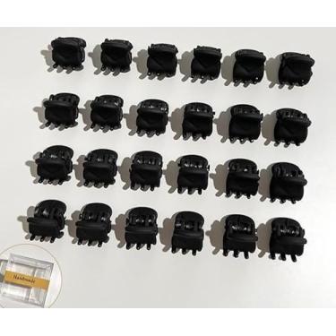 Imagem de 24 clipes de cabelo pequenos para mulheres, clipes de garra pequenos de plástico reciclado e mini clipes de garra para cabelo, mini grampos de cabelo para cabelos finos, clipe de mandíbula minúsculo