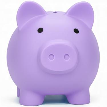 Imagem de Mealheiro para Sbrvaniy Cofrinho para meninos e meninas Meu primeiro cofre de dinheiro de plástico inquebrável P/M/G tamanho decoração poupança Natal, Páscoa, presente de aniversário