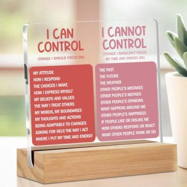 Imagem de Decoração de saúde mental terapeuta decoração de escritório para terapia conselheiro controle você mesmo sinal acrílico agradecimento presente para terapeuta 22