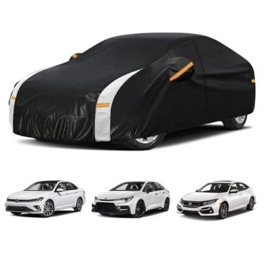 Imagem de Kaugung Capa de carro para automóveis para todos os climas à prova d'água personalizada para Honda Civic, Nissan Altima, Toyota Corolla. Capa externa completa proteção contra chuva sol neve com