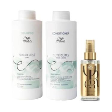 Imagem de Kit Wella Professionals Nutricurls S- Shampoo e Condicionador e Óleo-Unissex