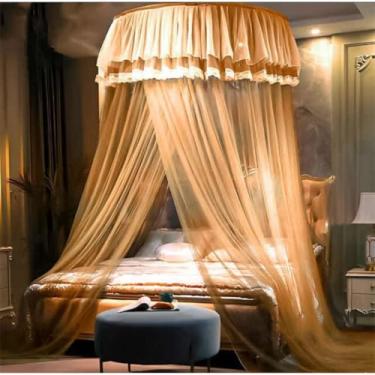 Imagem de Mosquiteiro de Teto Gigante com Abertura Lateral 14m para Cama Casal, Queen e King – Modelo Luxuoso Antimosquito(MEL,GIGANTE KING COM ABERTURA LAT)