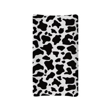 Imagem de Guosanchn Capa de trocador de fraldas com estampa de vaca, confortável capa de trocador de fraldas respirável para fraldas de berçário