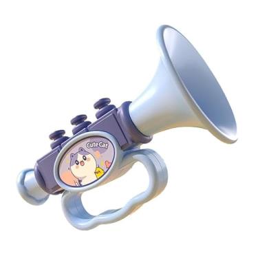 Imagem de YIJU Brinquedo de apito de trombeta de brinquedo musical engraçado para desenvolvimento sensorial, geradores de ruído para crianças de 2 a 4 anos, Azul
