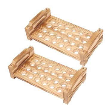 Imagem de IEUDNS Bandeja de Madeira para Armazenar Ovos de Codorna (2 Unidades), Ideal para Armários, Supermercados E Geladeiras.