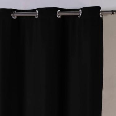 Imagem de Cortina Blackout Tecido 3,00m x 2,80m- Corta Luz Contra Calor Bloqueia 100%(PRETO,300 X 280)