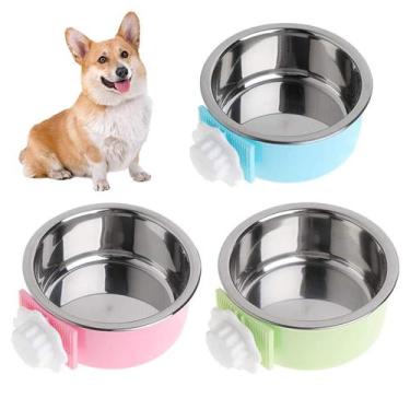 Imagem de Crate Dog Bowl kathson em aço inoxidável removível 3x196mL