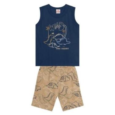 Imagem de Conjunto infantil menino de dinossauros Brandili-Masculino