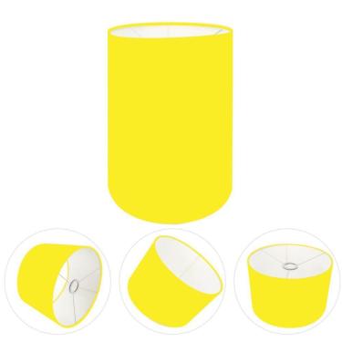 Imagem de Cúpula Abajur E Luminária Cilíndrica Vivare Cp-7004 ø15x25cm - Bocal Nacional Amarelo