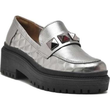 Imagem de Sapato Loafer Feminino Tratorado Tendência 23-904 Via Marte-Feminino