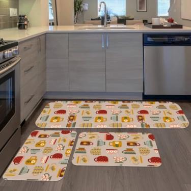 Imagem de Passadeira Cozinha，Tapete Antiderrapante Cozinha，Kit De 3 Tapetes para Melancias Sementes，Vida Criativa(14)