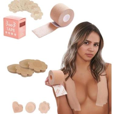 Imagem de Fita Adesiva Boob Tape Levanta Seios + 5 Par Protetor Seios
