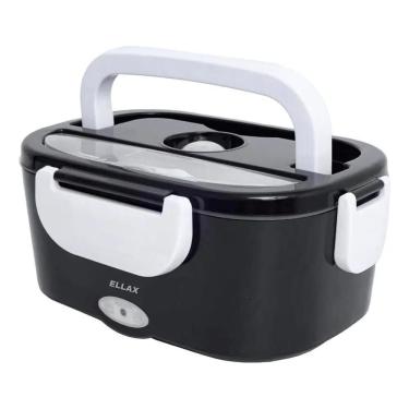 Imagem de 2X Marmita Elétrica Preta Lancheira Doméstica Trabalho 1.5L