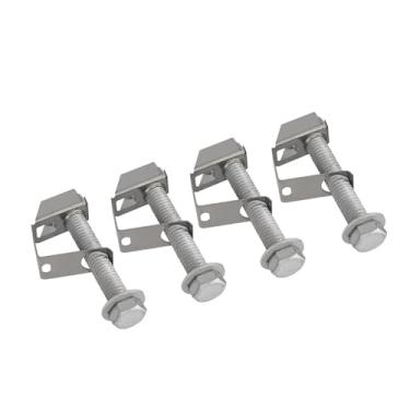 Imagem de Pacote com 4 parafusos de flange do coletor de escape e porcas em U 03442 serve para Dodge Ram 1500 2500 3500 4500 5500, para Jeep Wrangler Grand Cherokee