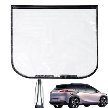 Imagem de Capa magnética para porta do carregador EV - Capa universal transparente à prova de chuva para portas de carregamento de carros elétricos | Para todos os climas, resistente a UV, à prova d'água e