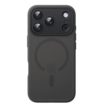 Imagem de JETech Capa Fosca para iPhone 17 Pro 6,3 Polegadas Compatível com MagSafe, Proteção Total da Lente da Câmera, Case Capinha Macia de TPU Fosco Translúcido, Anti-Impressão Digital (Preto)