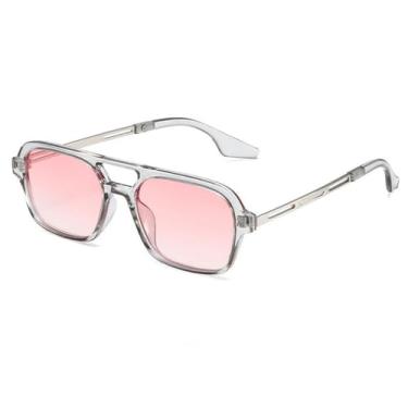 Imagem de Óculos de Sol com Ponte Dupla UV400 Feminino Rosa Degradê Estampa Oca de Leopardo Azul Masculino para Esportes ao Ar Livre, Corrida e Ciclismo, A,11