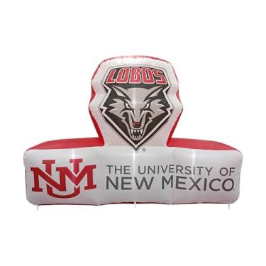 Imagem de FANMATS Mascote inflável NCAA New Mexico Lobos - Expositor inflável autoinflável, ventilador e cordões embutidos, logotipo oficial da equipe – mostre seu espírito durante todo o ano
