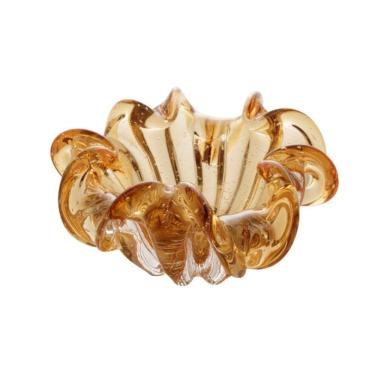 Imagem de Centro De Mesa Em Vidro Italy âmbar 21x10cm