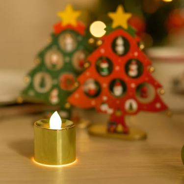 Imagem de Kit 12 Velas LED Sem Chama com Bateria – Efeito Chama Realista | Vela Eletrônica Segura para Casamentos, Jantares, Noites Românticas, Decoração e Festas – 3,7x4,4 cm