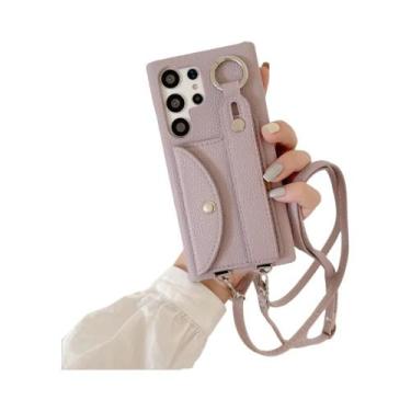 Imagem de Capa De Carteira Com Alça Transversal Para Samsung Galaxy S24 FE S23 S