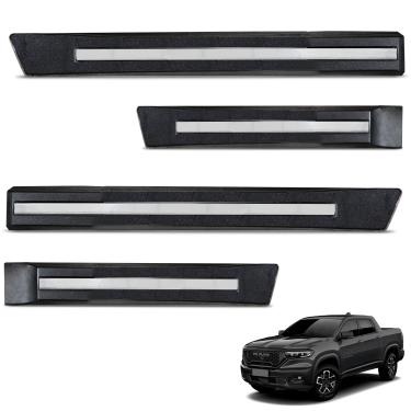 Imagem de Jogo de Friso Lateral Rampage 2023 a 2025 Cinza Maximo Modelo Original