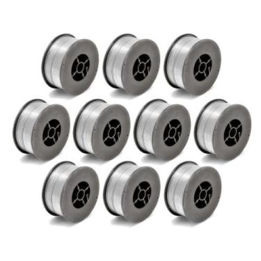 Imagem de Kit - 10 Arame Para Solda Mig Revestido Uso Sem Gás 0,8mm E71T-SG - Ro