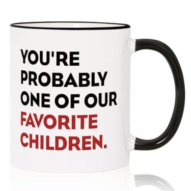 Imagem de Aurahouse Presentes de filha e filho da mamãe pai, caneca infantil favorita engraçada, presentes de aniversário de Natal para dia dos namorados para filha filho, neto, neta presente da avó, 325 ml