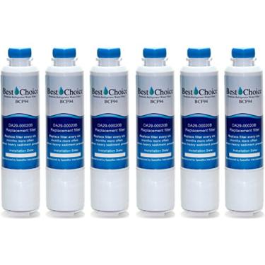 Imagem de Filtro de água de geladeira compatível com Samsung DA29-00020B da Best Choice, filtros de água certificados, compatível com HAF-CIN EXP, White