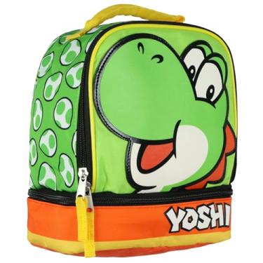 Imagem de AI ACCESSORY INNOVATIONS Lancheira Super Mario Yoshi com compartimento duplo com isolamento térmico