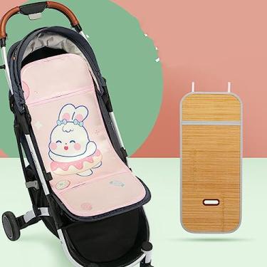 Imagem de Generic Almofada Refrigeradora para Carrinho de bebê, Elegante, Respirável, Assento para Carrinhos, Bambu, Seda Gelada (Coelho)