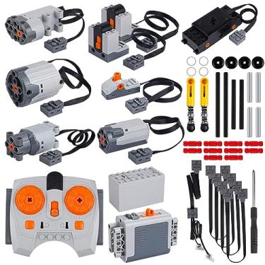 Imagem de Vabuler 40pcs Power Function Motor Set - Unleash Your Creativity with M, L, XL, and Servo Motors, Train Motor, Remote Control, Battery Boxes, Receivers, Light Cable, Switch, Extension Wires