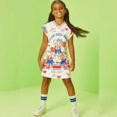 Imagem de Vestido Infantil Verão em Fly Tech Super Girls Power - Kukiê-Feminino