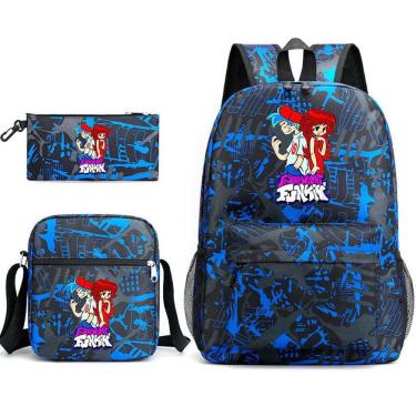 Imagem de Conjunto de mochilas Black Fridays Nights Satchel Anime para crianças