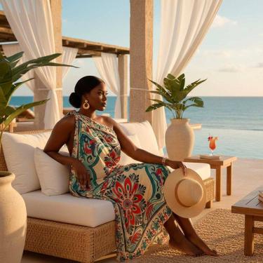 Imagem de Canga/Pareô Praia e Piscina Arabesco 1,00x1,50m - Fera Print