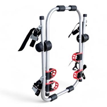 Imagem de LOBO BIKE Suporte Transbike Universal para Porta-Malas, Compatível com Sedan, Hatch, SUV, Estrutura de Alumínio, com 4 Bases de Borracha e Tiras de Fixação