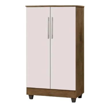 Imagem de Armário Multiuso Organizador Lavanderia 2 Portas 1,18m Smart Jequitibá/Off White J&a