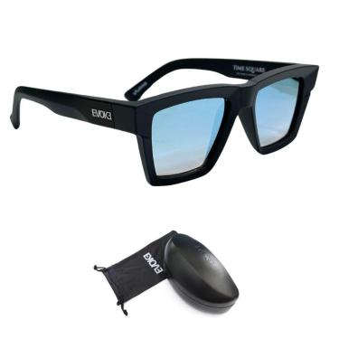 Imagem de Óculos de Sol Evoke Time Square A06S Black Matte Blue Flash-Unissex
