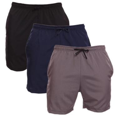 Imagem de Kit 3 Shorts Masculino Tactel Praia Verão Corrida Academia Treino-Masculino