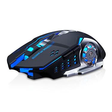 Imagem de Thunder Wolf Q13 Mouse sem fio silencioso de recarga para jogos e negócios com tecnologia mecânica luminosa