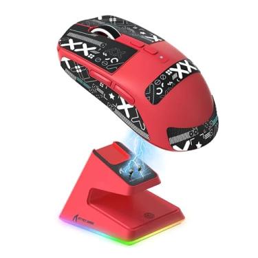 Imagem de Mouse Gamer ATTACK SHARK X6 com Fio RGB – Ergonômico, 6 Botões Programáveis e Alta Precisão (X6 - Vermelho)