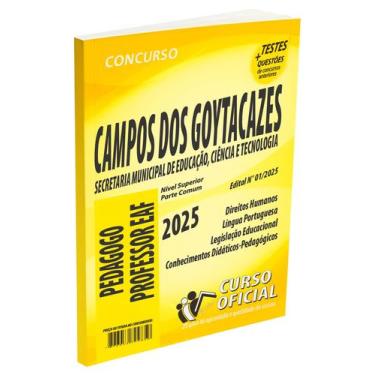 Imagem de Apostila SME Campos dos Goytacazes RJ Pedagogo Professor EAF Parte Com