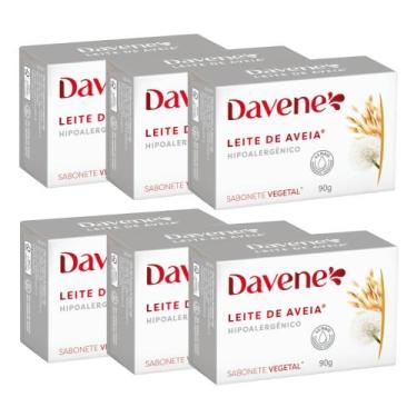Imagem de Combo 6 Sabonetes Leite De Aveia Hipoalergênico - Hidratação Natural -