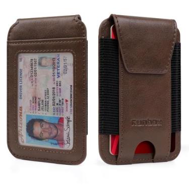 Imagem de Carteira RUNBOX de couro com bloqueio de RFID 10x7x0,5 cm Slim